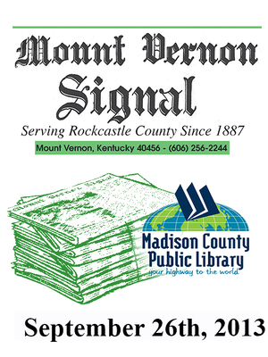 cover image of Mount Vernon Signal 09/26/2013
